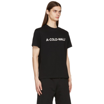 Shop A-cold-wall* Black Essential Logo T-shirt