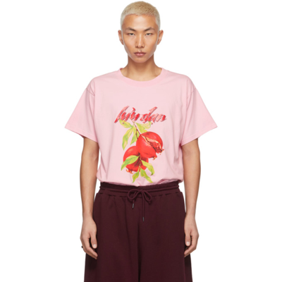 Shop Lu'u Dan Ssense Exclusive Pink Pomegranate T-shirt In Pink Plus Print