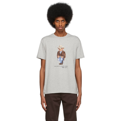 Polo Ralph Lauren Grey Cotton Polo Bear Custom T-shirt | ModeSens