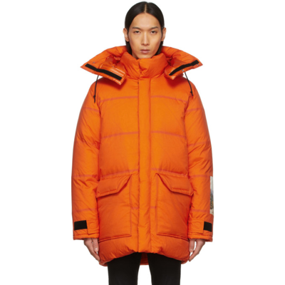 Shop Gucci Orange The North Face Edition Coat In 6677 Papaya