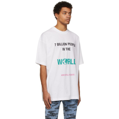 Shop Vetements White 'still No Date' T-shirt