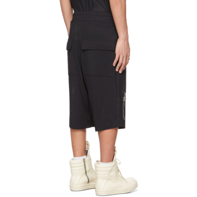 Rick Owens Black Champion Edition Bela Pod Shorts In 09 Black