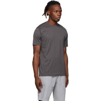 Shop Sunspel Grey Classic Cotton T-shirt In Charcoal