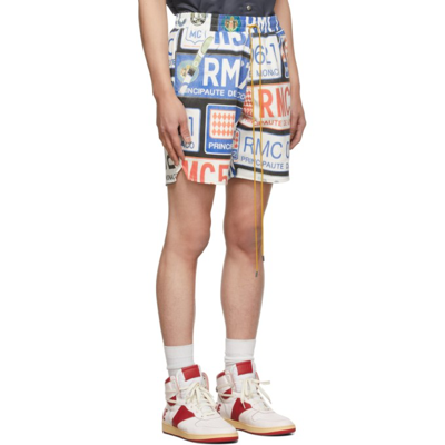 Shop Rhude Ssense Exclusive Multicolor License Plate Shorts