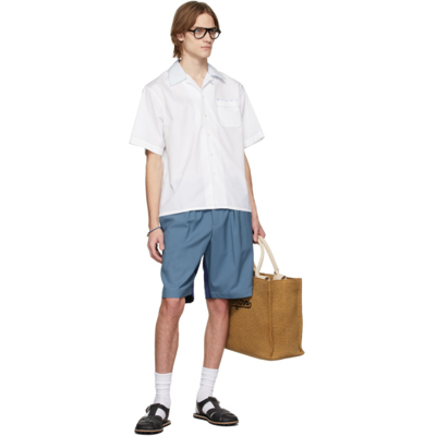 Shop Marni White Bowling Short Sleeve Shirt In Low01 Lily White*