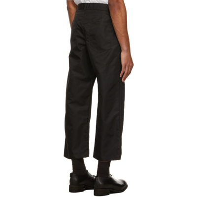 Shop Song For The Mute Black Cropped Work Trousers