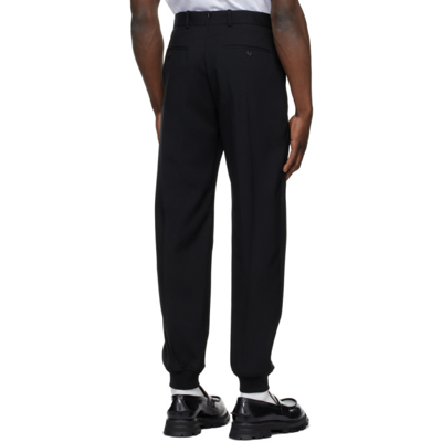 Shop Alexander Mcqueen Black Pleated Trousers In 1000 Black
