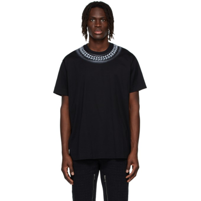 Shop Givenchy Black Chito Edition Embossed Chain T-shirt In 001-black