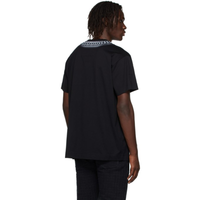 Shop Givenchy Black Chito Edition Embossed Chain T-shirt In 001-black