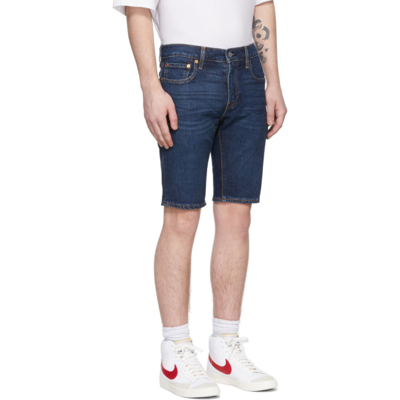 Shop Levi's Blue 412 Slim Shorts In Hi Bye Bye Adv Short
