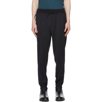 Shop Ermenegildo Zegna Navy High Performance Jogger Lounge Pants In 11 Midnight Blue