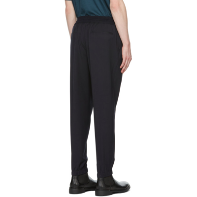 Shop Ermenegildo Zegna Navy High Performance Jogger Lounge Pants In 11 Midnight Blue