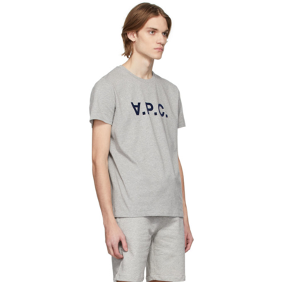 Shop Apc Grey Vpc T-shirt In Plb Heathered Light