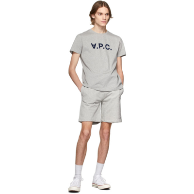 Shop Apc Grey Vpc T-shirt In Plb Heathered Light