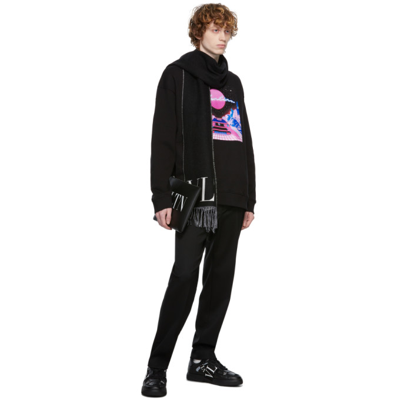 Shop Valentino Black Virtual Runner Sweatshirt