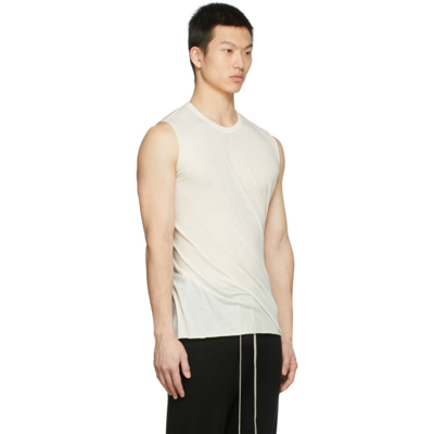 Shop Rick Owens Off-white Basic Tank Top In 21 Natural