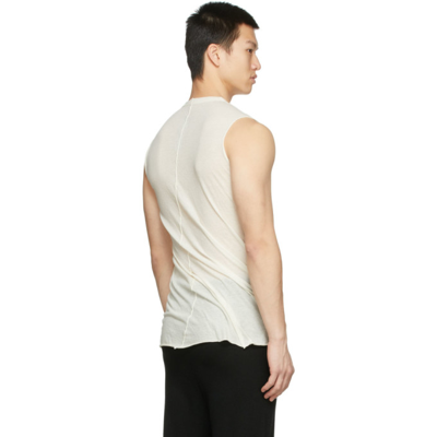 Shop Rick Owens Off-white Basic Tank Top In 21 Natural
