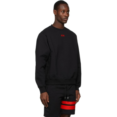Shop Gcds Black Basic Logo Sweatshirt In 02 Black