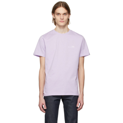 Shop Apc Purple Item T-shirt In Haa Violet