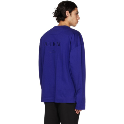 Shop Juunj Blue 'délicat' Long Sleeve T-shirt In N R/blue