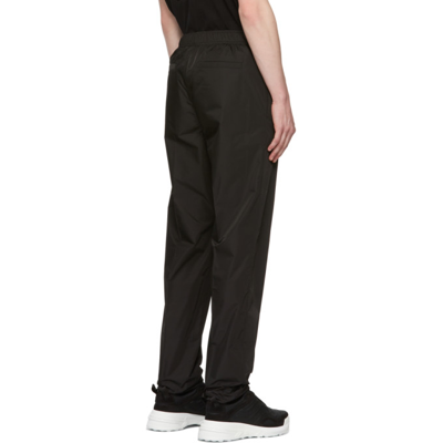 Shop Givenchy Black Satin 4g Buckle Trousers In 001-black
