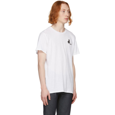 Shop Isabel Marant White Zafferh Logo T-shirt In 20wh White