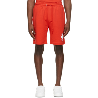 Shop Helmut Lang Red Lifeguard Shorts In Fiery Red
