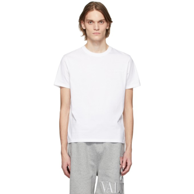 Shop Valentino White Stud T-shirt In Bianco