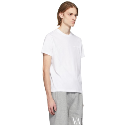 Shop Valentino White Stud T-shirt In Bianco