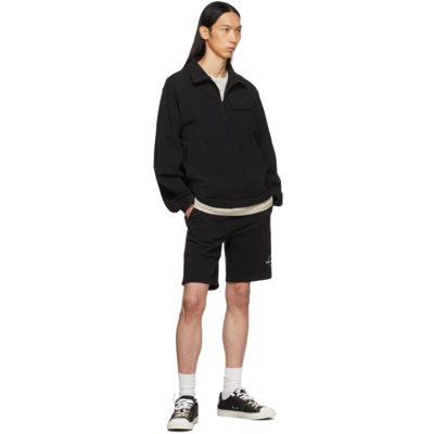 Shop Helmut Lang Black Waffle Shorts In 001 Black