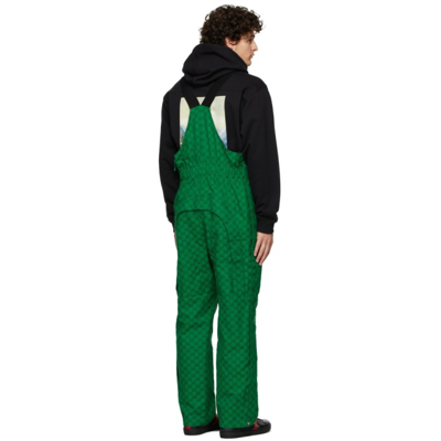 GUCCI GREEN THE NORTH FACE EDITION CANVAS OVERALLS 