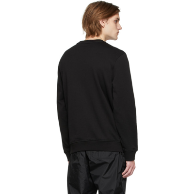 Shop Moncler Black Logo Patched Sweatshirt In 999 Black