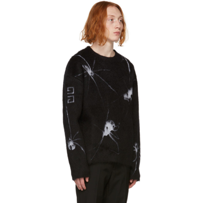 Shop Givenchy Black & White Chito Edition Spider Sweater In 004-black/white