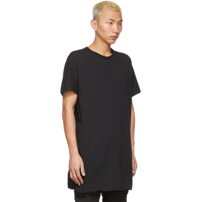 Shop Boris Bidjan Saberi Black Garment-dyed One-piece T-shirt