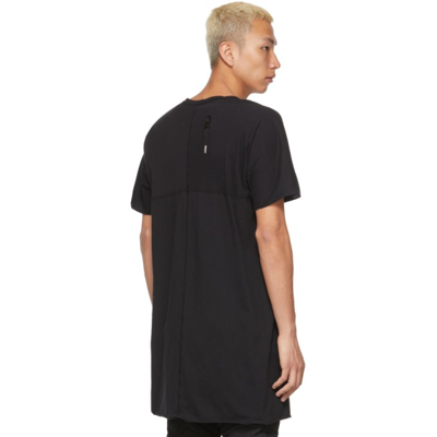 Shop Boris Bidjan Saberi Black Garment-dyed One-piece T-shirt