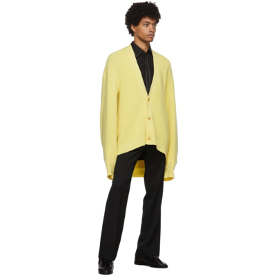 Shop Hed Mayner Yellow Dropped Cardigan
