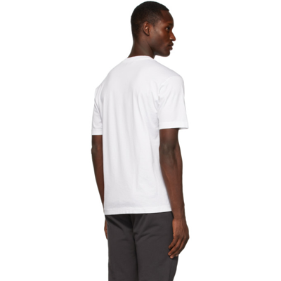 Shop Stone Island White Garment-dyed T-shirt In V0001 White