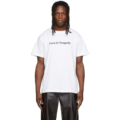 Shop Soulland White Love & Tragedy T-shirt