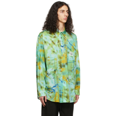 Shop Kenzo Green Cotton Long Sleeve Shirt In 58 - Mint