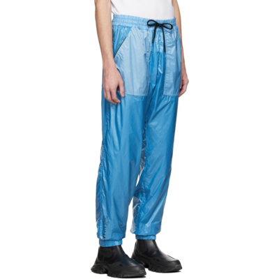 Shop Moncler Blue Ripstop Track Pants In 74q Blue