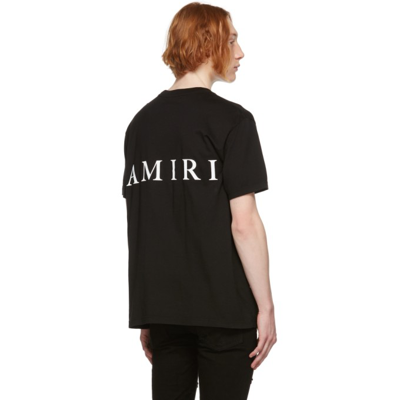 Shop Amiri Black 'm.a.' Core Logo T-shirt