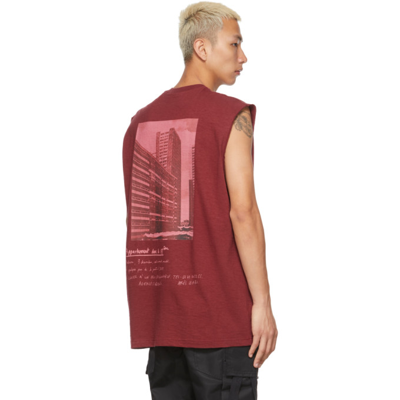 Shop Song For The Mute Burgundy Tour Rome T-shirt In Merlot