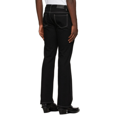 Shop Dion Lee Black White Weft Signature Bootcut Jeans