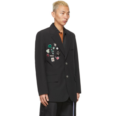 Shop Song For The Mute Black Avenue D'ivry Oversized Blazer