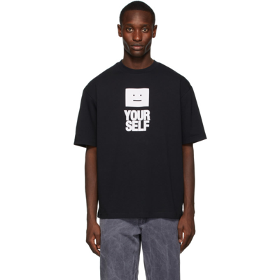 Shop Acne Studios Black 'yourself' T-shirt In 900 Black