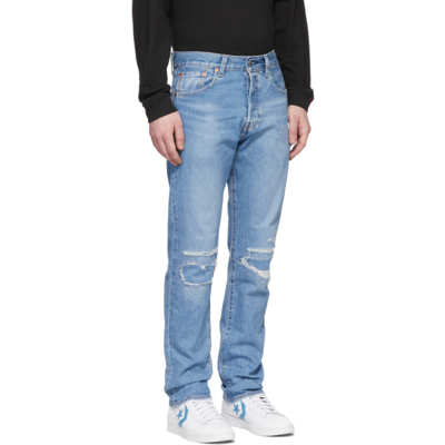 Shop Levi's Blue 501 '93 Straight Jeans In Basil Sky Dx