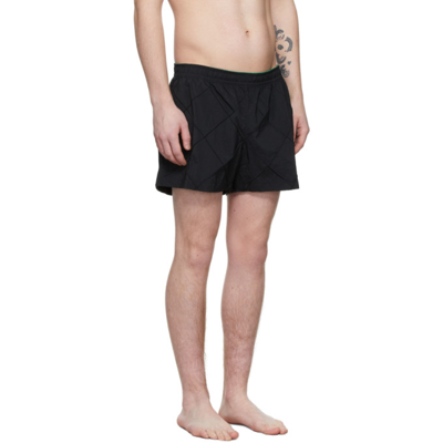 Shop Bottega Veneta Black Swim Shorts In 1000-black