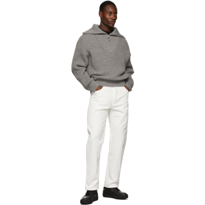 Shop Ami Alexandre Mattiussi White Straight Fit Jeans In White/100