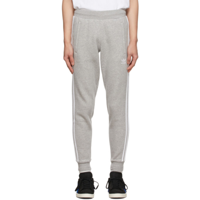 Shop Adidas Originals Grey Classic 3-stripes Lounge Pants In Medium Grey Heather
