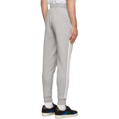 Shop Adidas Originals Grey Classic 3-stripes Lounge Pants In Medium Grey Heather